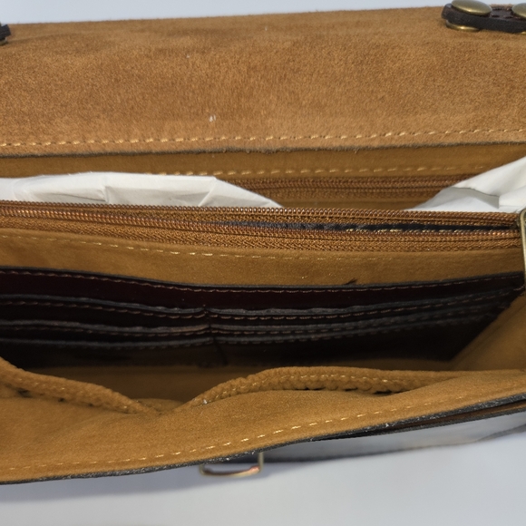 New Patricia Nash Leather Lanza Crossbody Clutch Bag - Picture 10 of 11